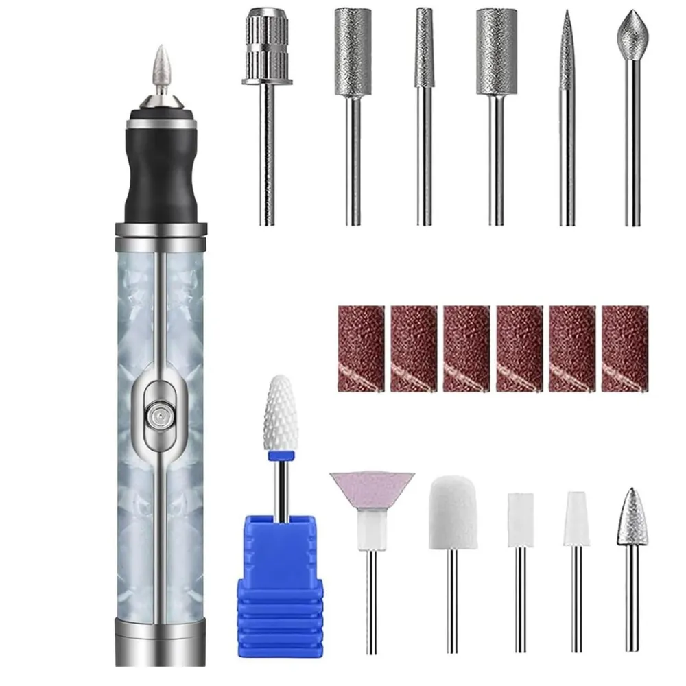 Rechargeable Nail Drill Machine Set - Electric Manicure and Pedicure Kit