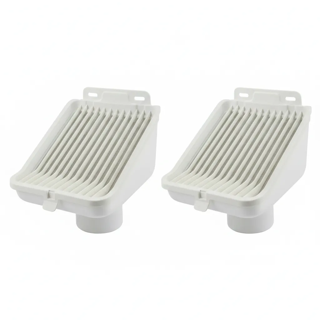 PVC Gutter Leaf Catcher for Clog-Free Gutters - 2 Pack