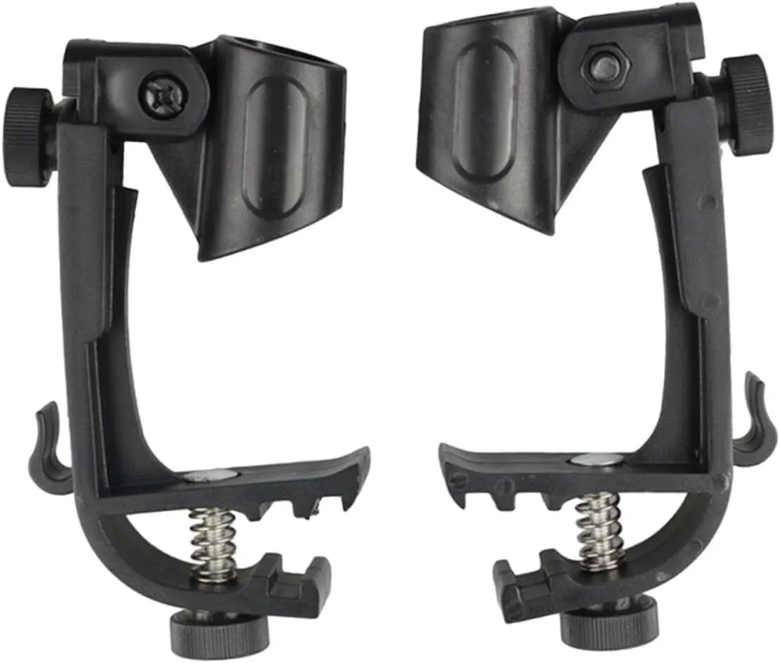 Microphone Clips Adjustable for Drum Kit Recording and Performance