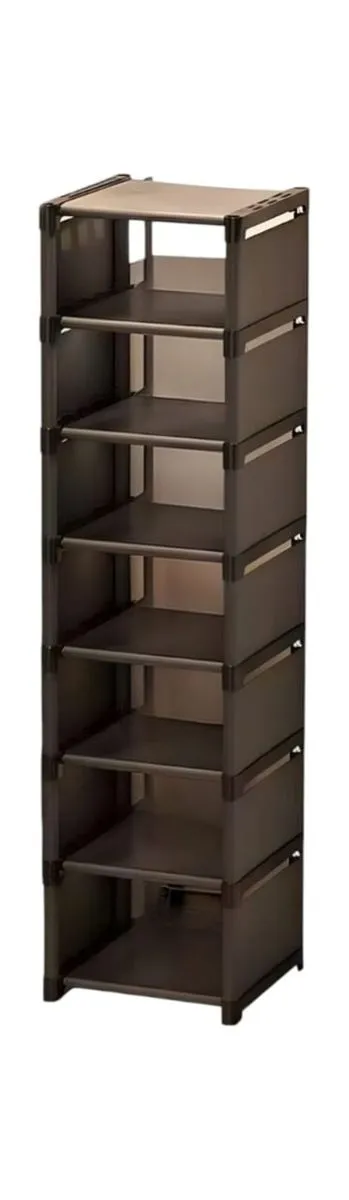 8 Tiers Shoe Rack for Home Entrance, Cabinet with Large Capacity - Brown