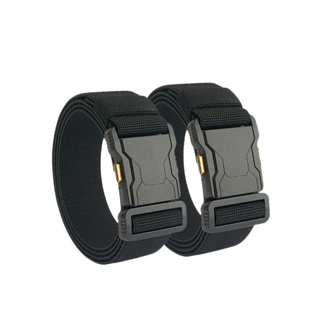 2 Pack Men's Tactical Belt Quick Release Nylon Work Belt for Rescue Outdoor