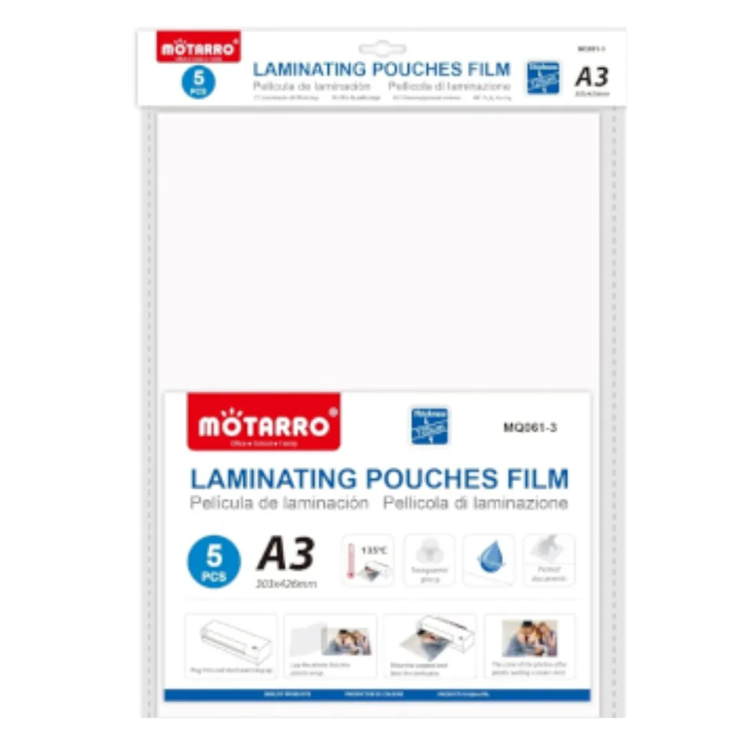 Motarro Laminating Pouches Film A3 303x426cm 5PC
