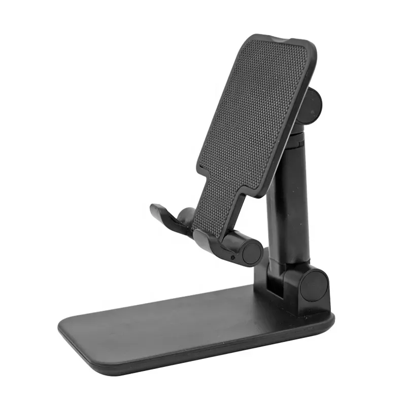 Foldable Cell Phone Stand for Desk Portable Mobile Phone Holder - SD - Black