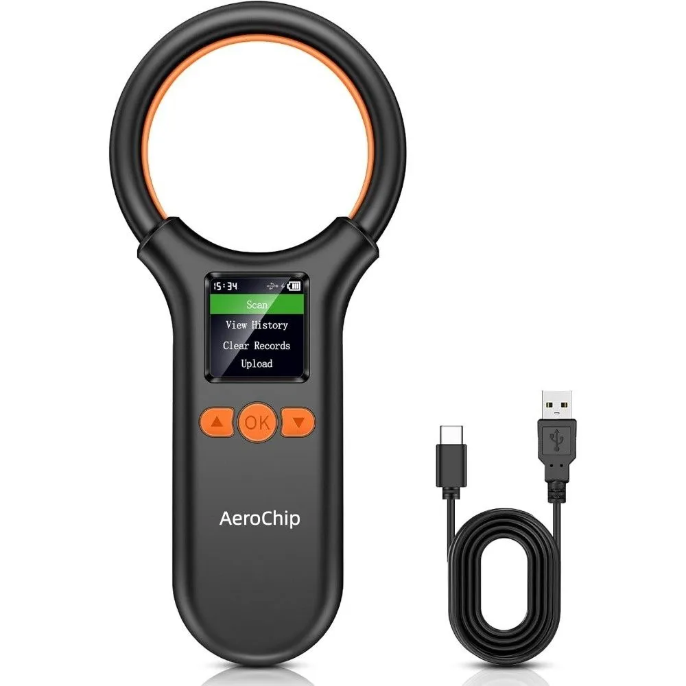 Pet Microchip Scanner, Rechargeable RFID EMID FDX-B (ISO 11784/11785)