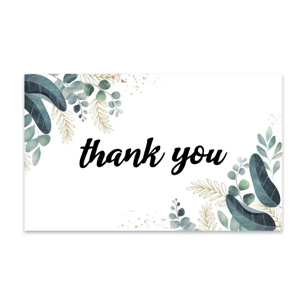 Grey theme gift florist bakery business packaging thank you cards