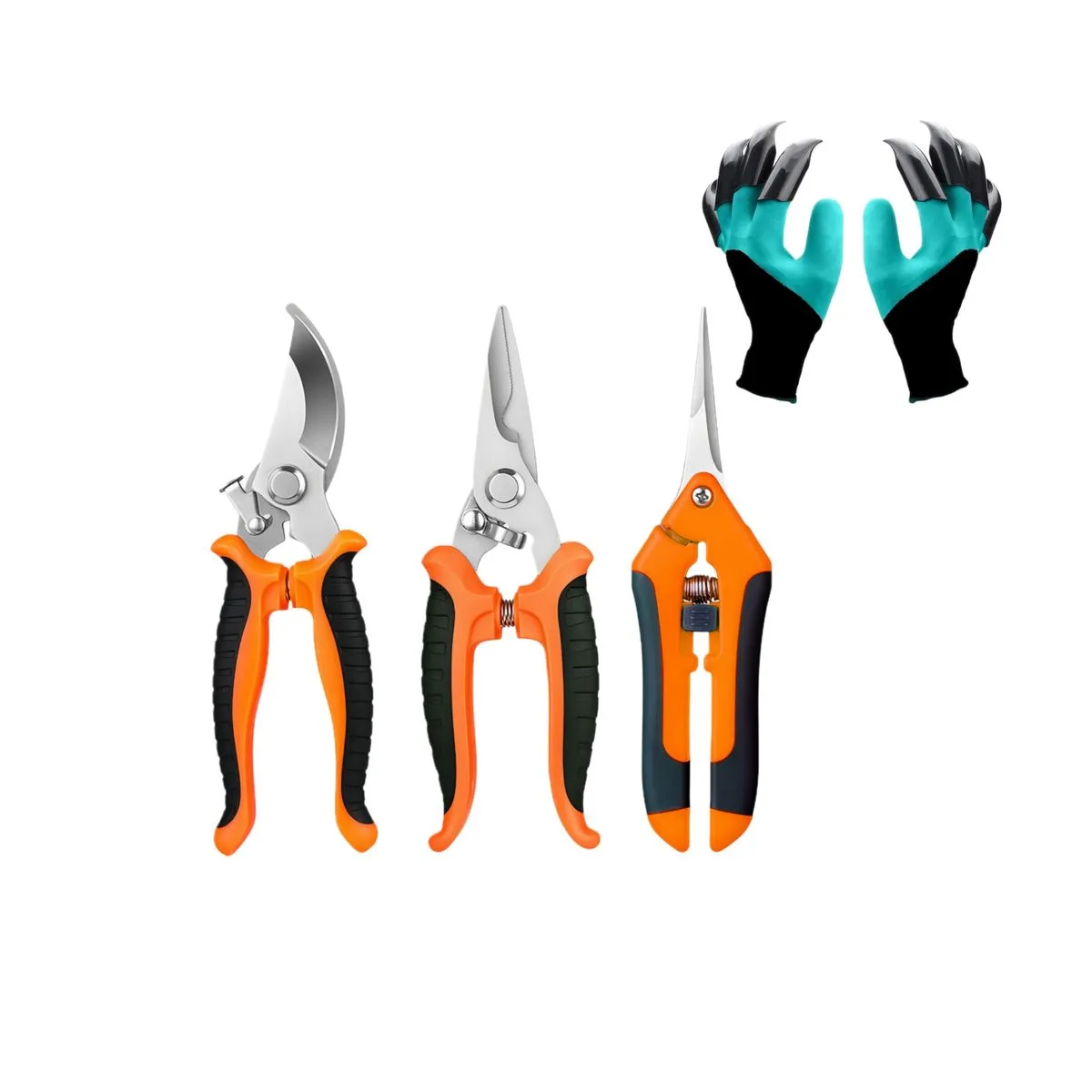 Kingdushi 3 Pack Garden Pruning Shears, 3Cr13 Stainless Steel for Home Yard