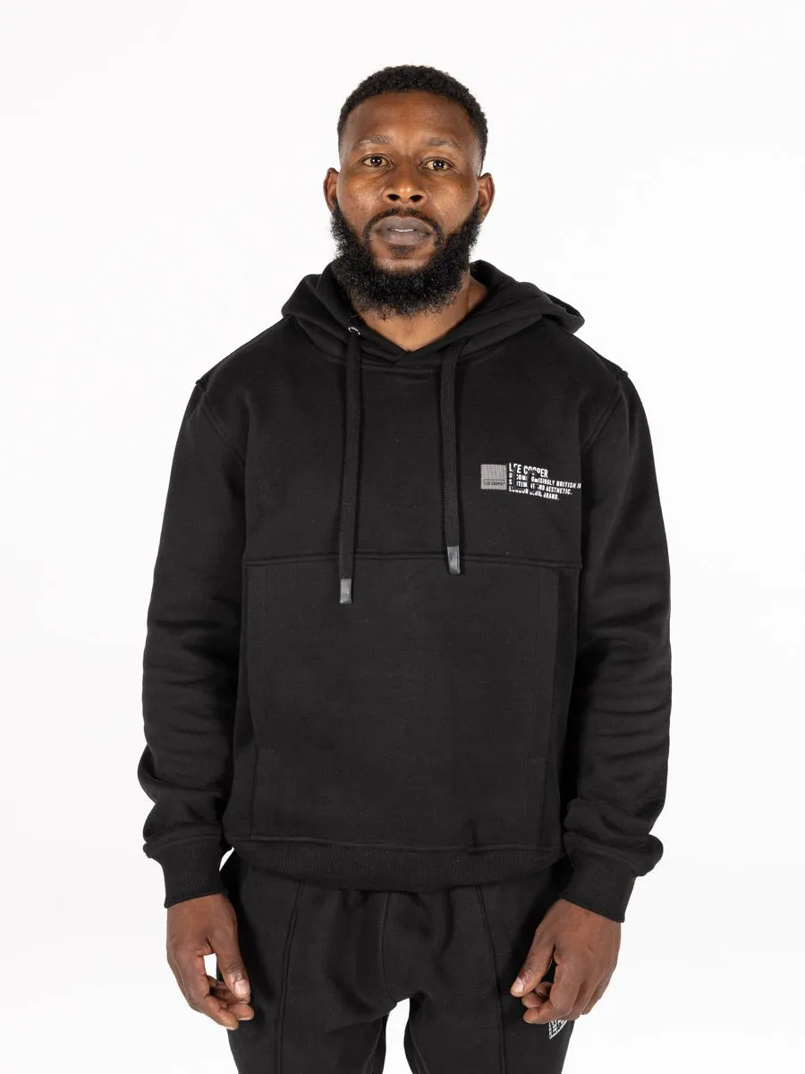 Lee Cooper Men's Long Sleeve Hoodie: Aban Black