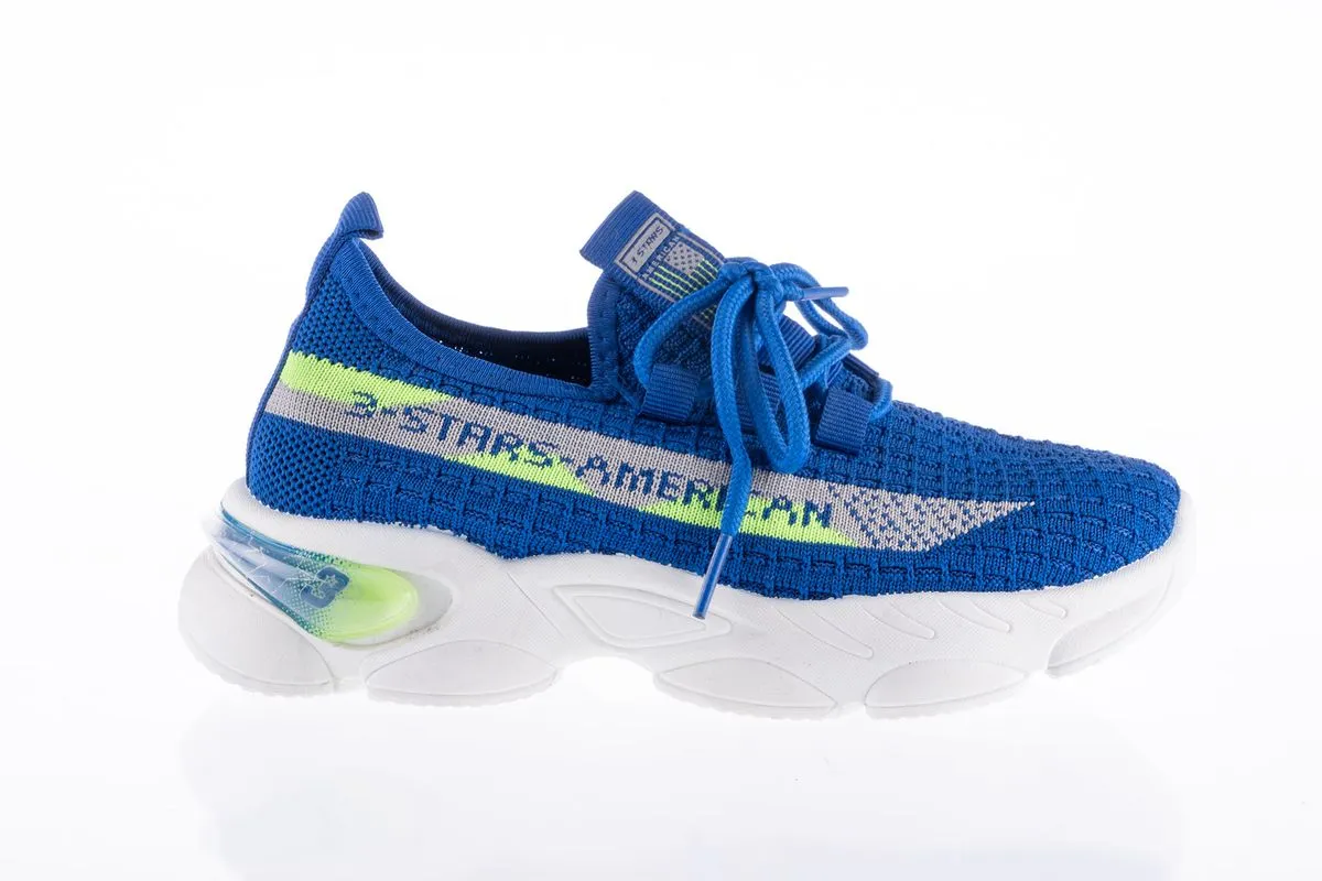 3-Stars Authentic Sport-Jnr Unisex Memory Foam San Diego Sneakers -Blue