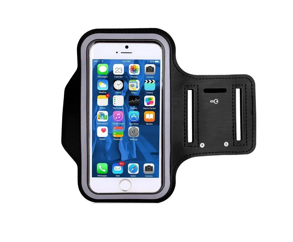 Smartphone Pouch Arm band For Sports 6.3-6.7 Inch - Black