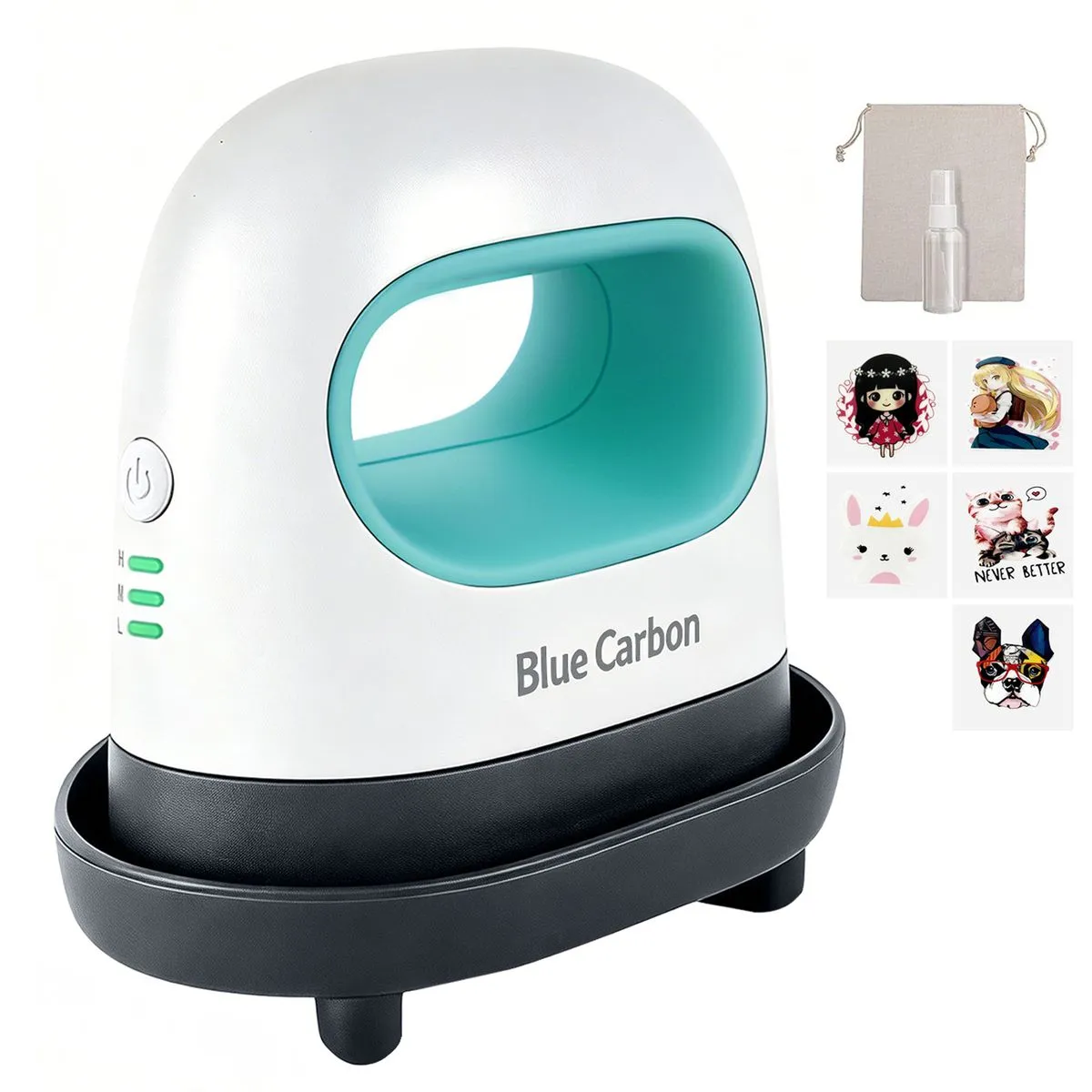 Mini Heat Press Machine 3 Temp Settings for DIY T-Shirts Shoes and Hats - Green