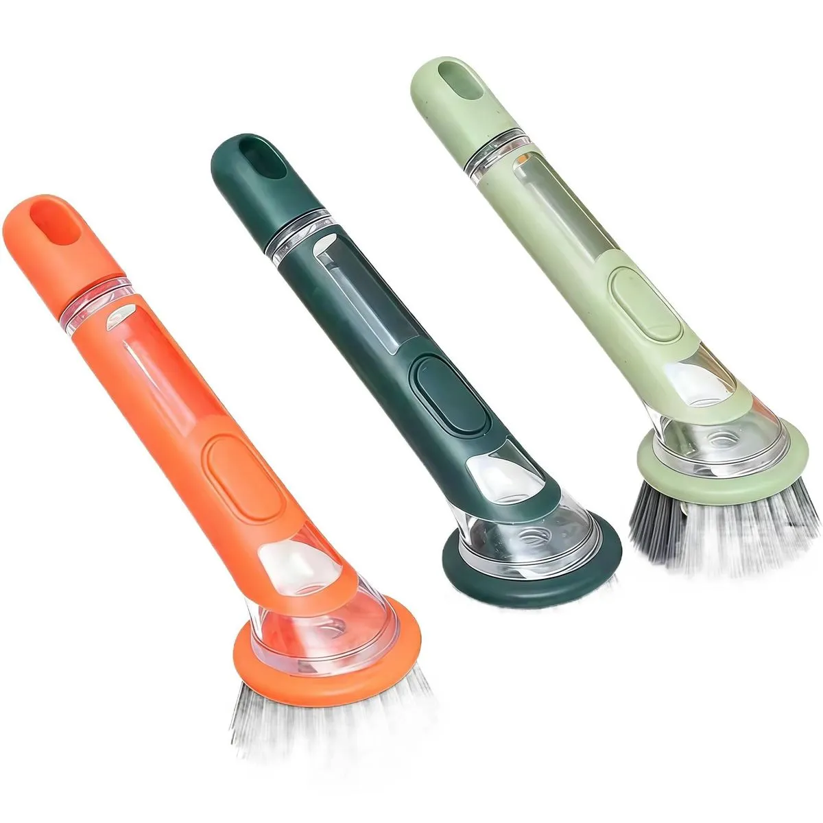 Long Handle Pot Brush Anti Splash Kitchen Scrubber