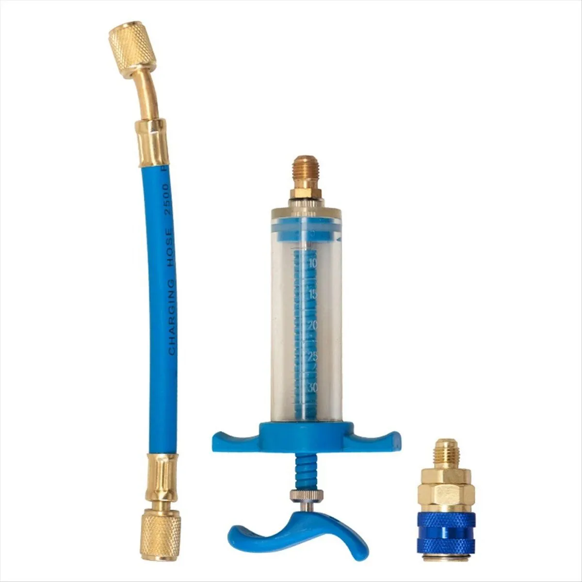 A/C Oil/Dye Injector 1Oz With R134A Low Side Quick Coupler Adapter