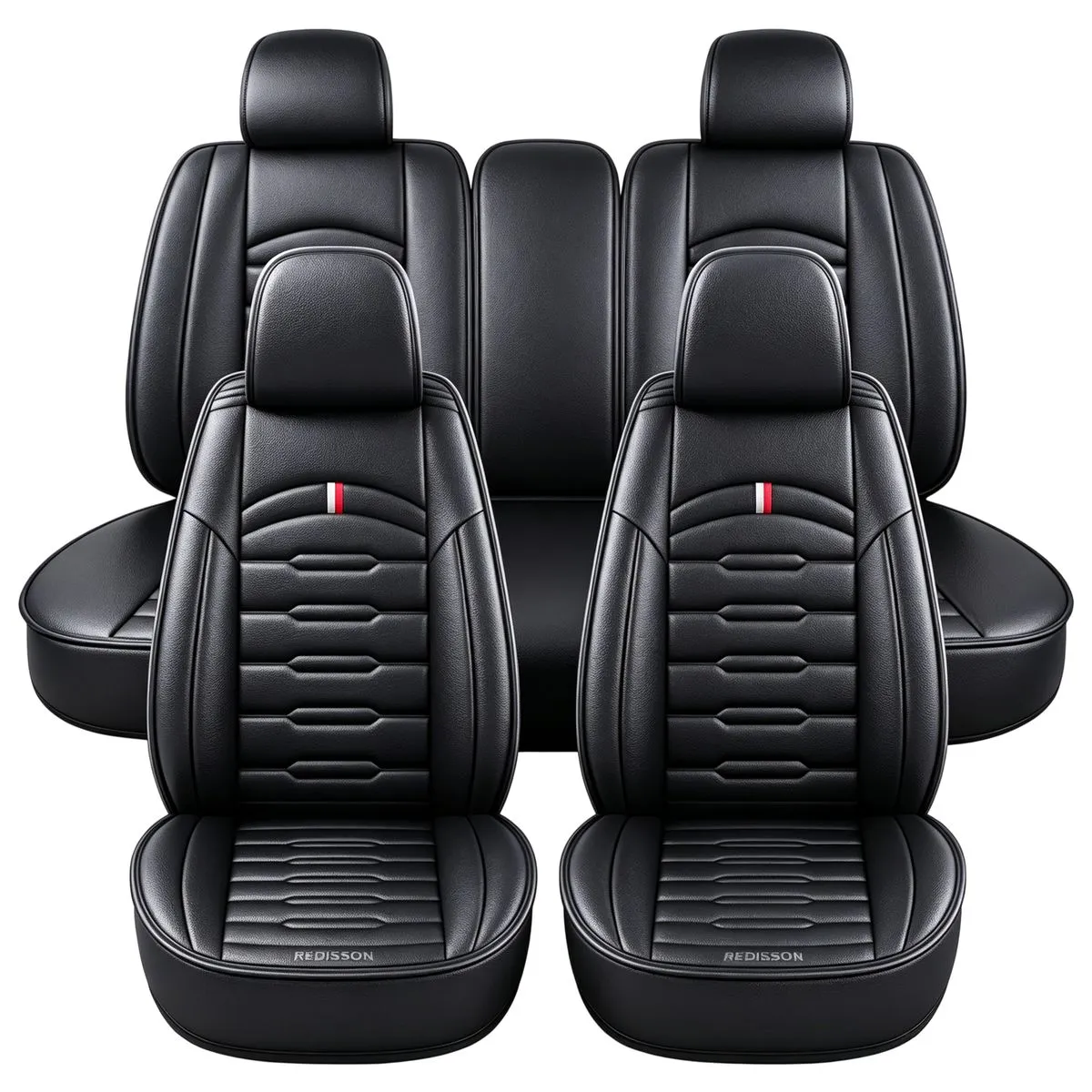 Car Seat Covers 5 Pieces, Full Set Universal Seat Covers for Cars - Black