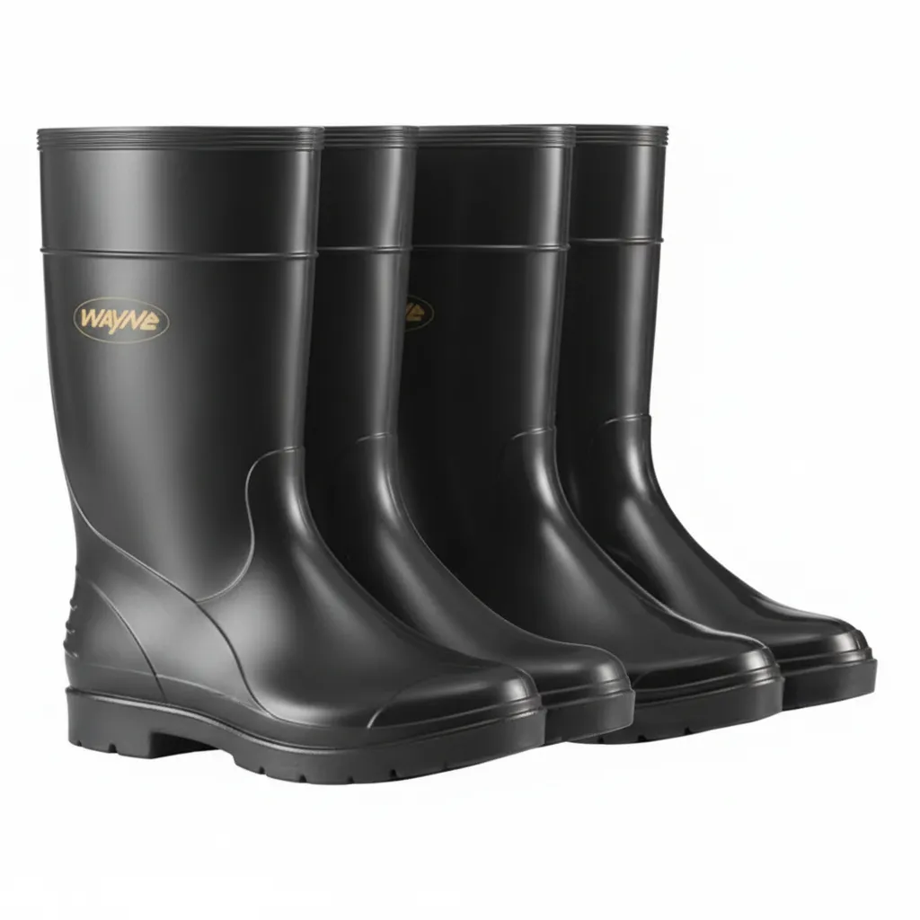 Gumboots Ladies Waterproof Half-Length Black Boots - 2 Pack