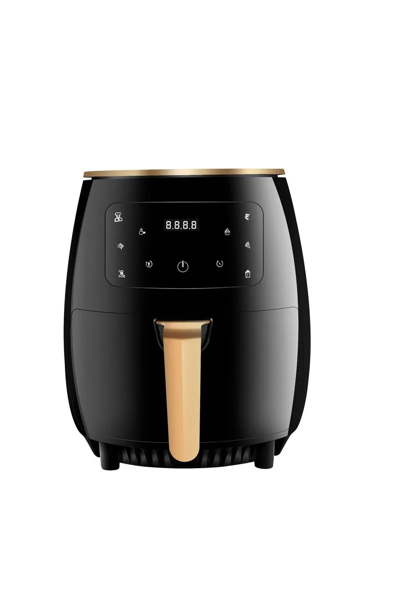 6L Touch LED Deep Oil free Health Air Fryer - Black