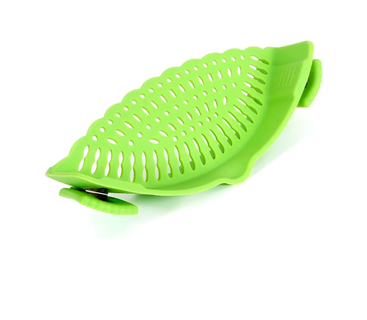 Clip On Strainer Silicone for All Pots and Pans - Green