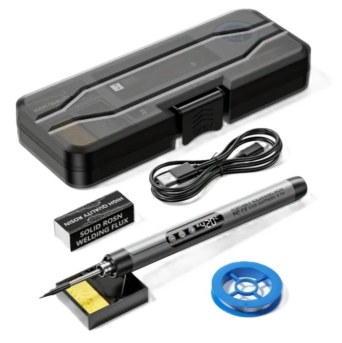 USB Rechargeable Soldering Iron Kit with Tempreture display