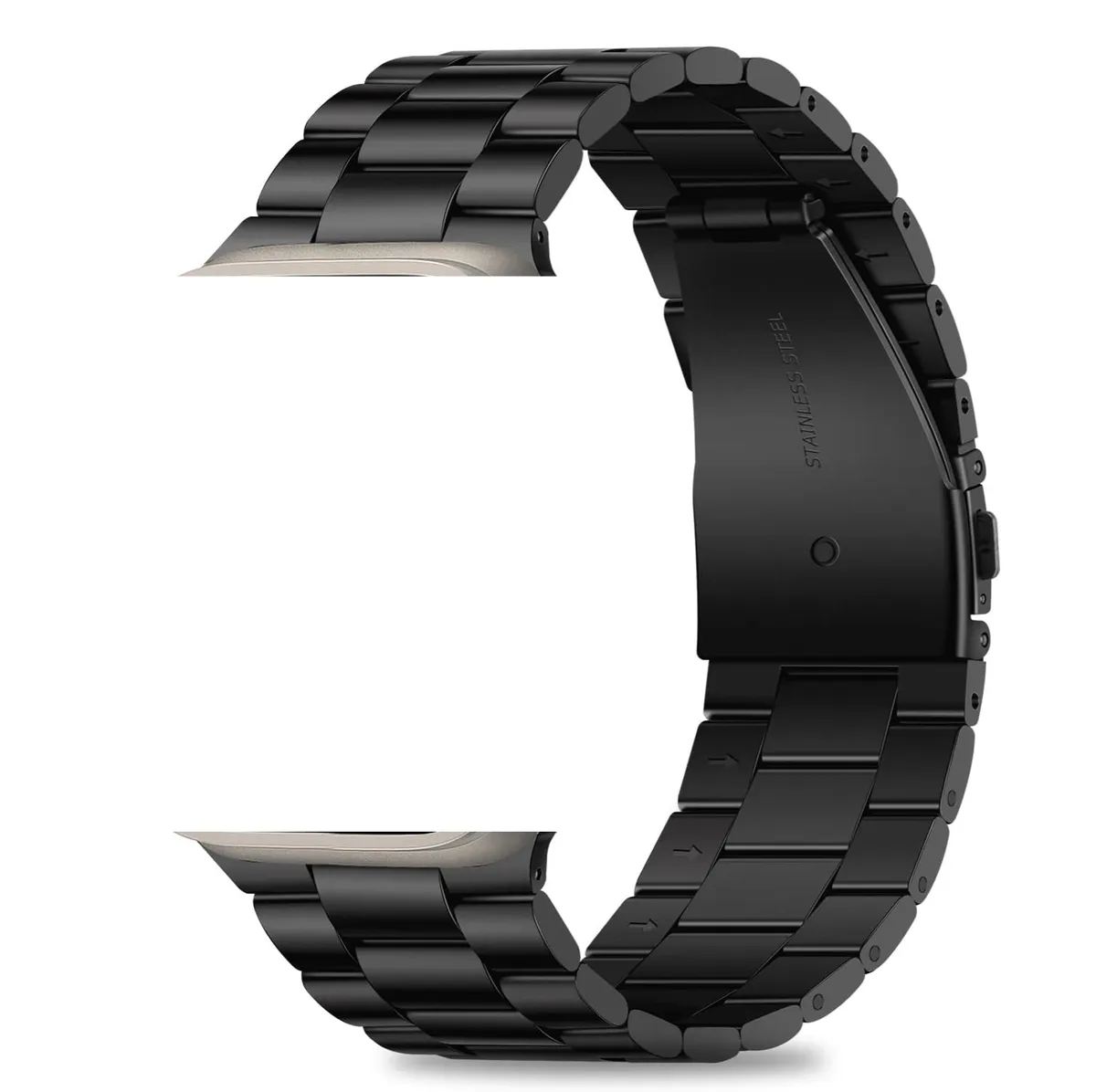 Apple Watch Ultra Stainless Steel Smartwatch Strap (42, 44, 45, 49 mm) - Black
