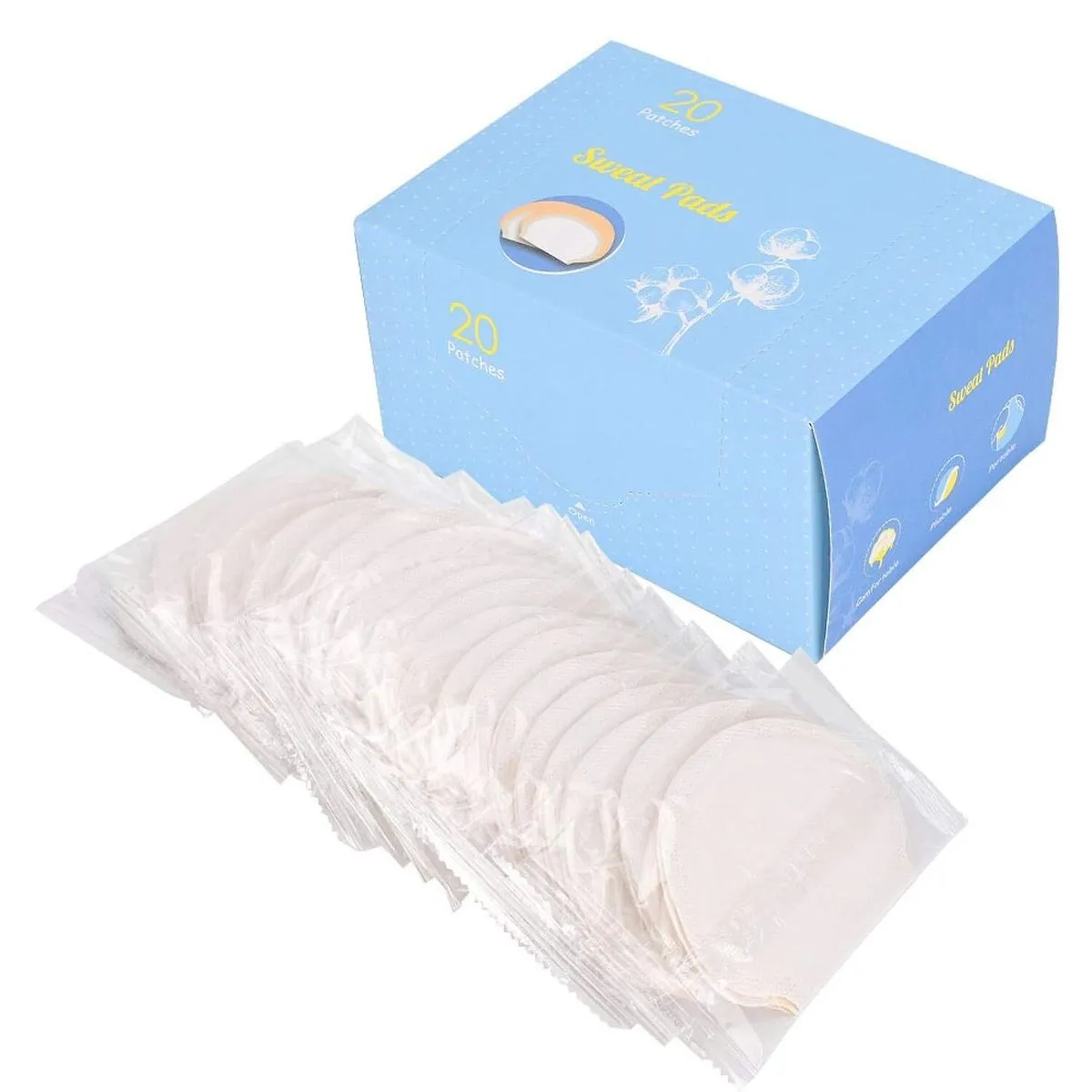 40pcs Underarm, Disposable Invisible Armpits Adult Women & Men Comfortable