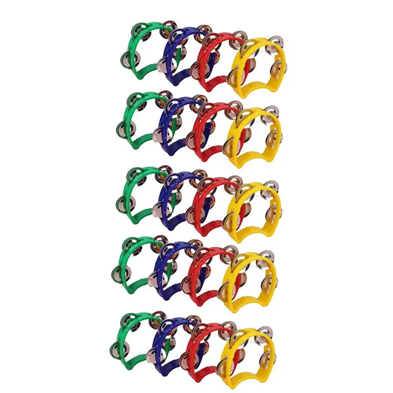 20Pcs Plastic Tambourine Musical Instruments