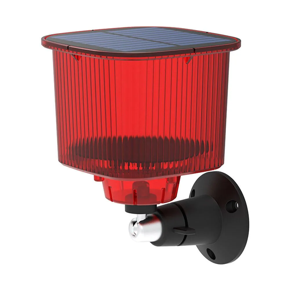 Solar Bird Repeller Flashing Light Animal Repellent Sound Light Alarm - Red