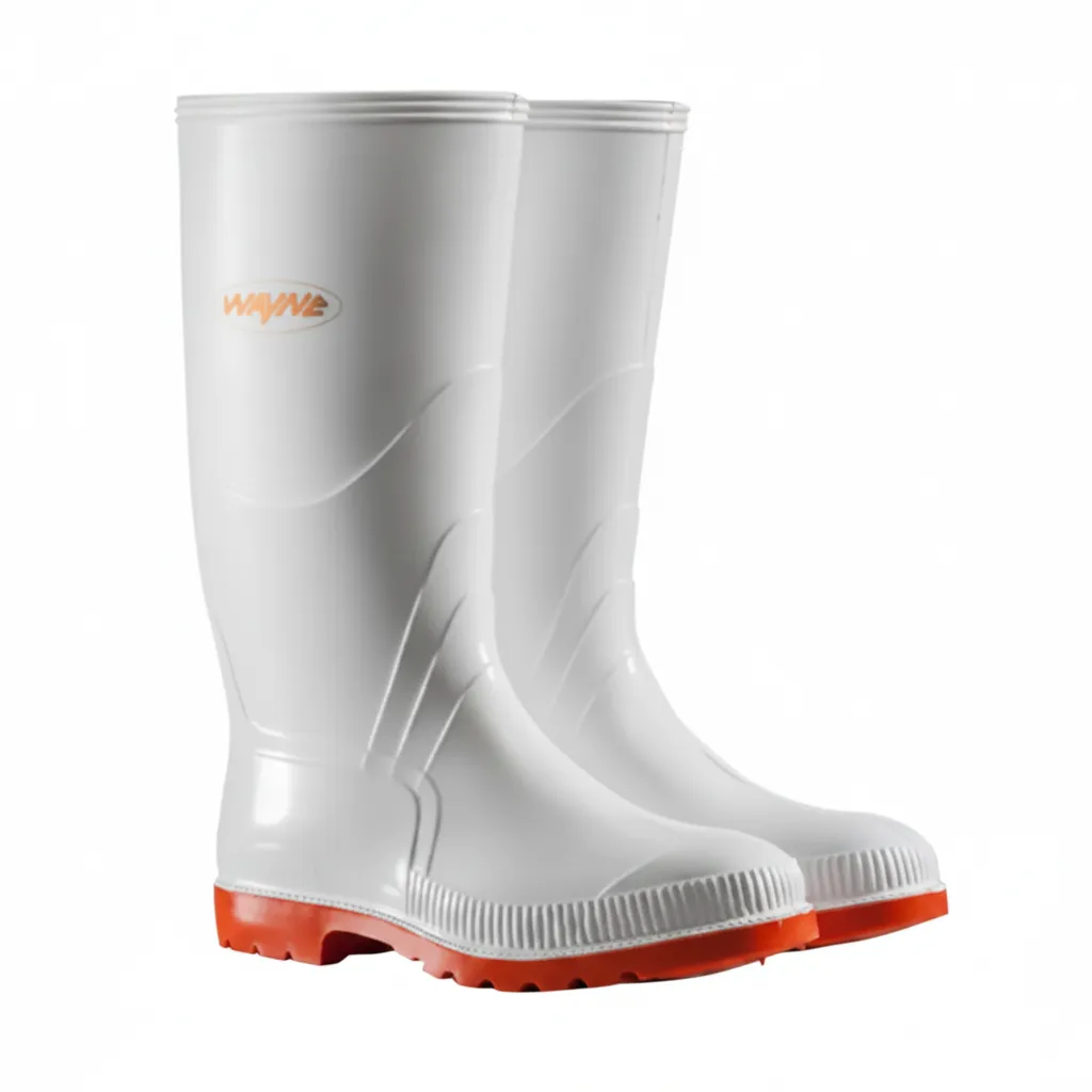 Gumboots Men's Knee-High Rubber Boots with Steel Toe - - 2 Pack