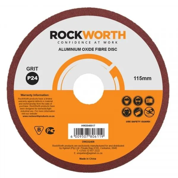 Rockworth - Resin Fibre - Disc - 115mm P24 - 25 Pack - 2 Pack