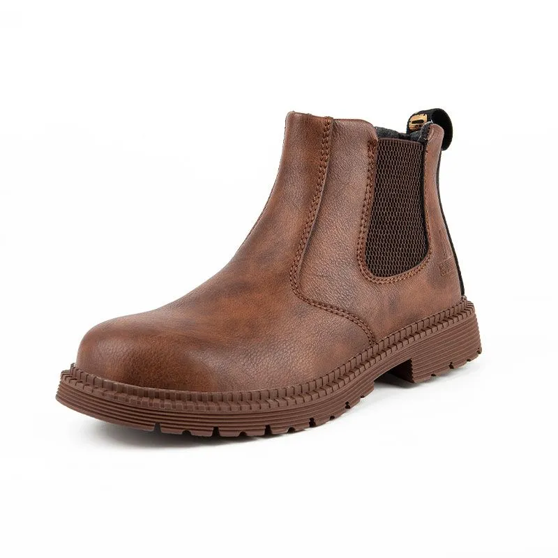 Men's Chelsea Steel Toe Safety Work Boots - Waterproof & Anti-Smashing