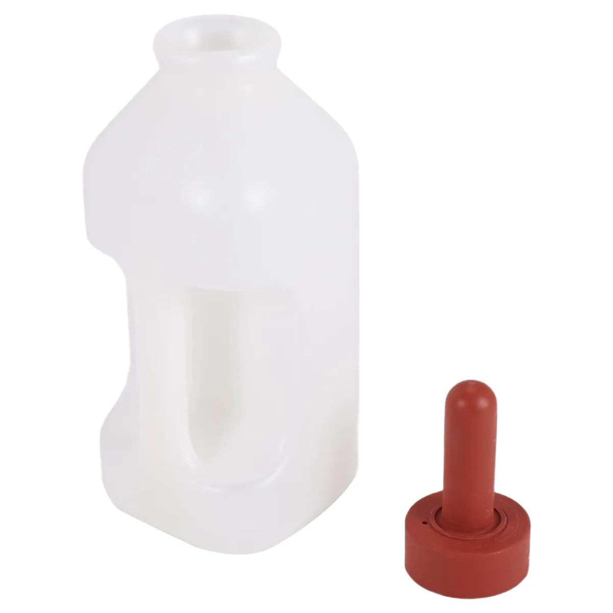 Calf Bottle with Handle and Push-On Nipple 2 Quart Feeder