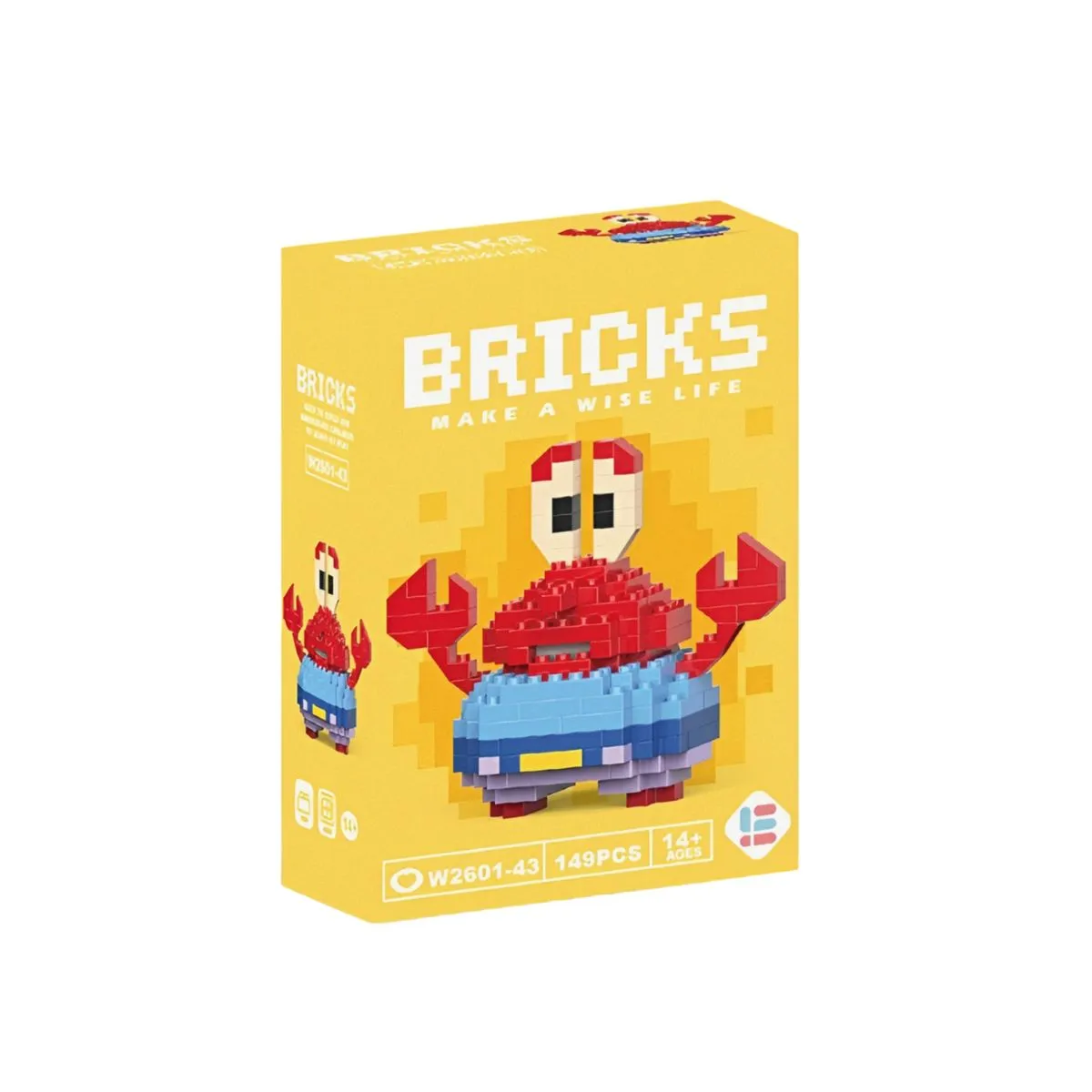 Bricks - Mini Figure Spongebob Mr Krabs Building Blocks