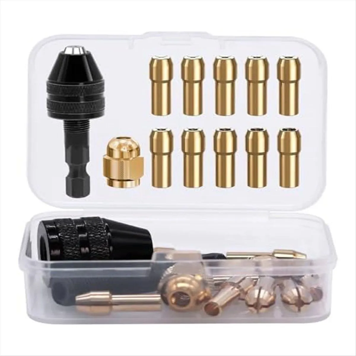 12Pc Drill Chuck Adapter Set,4486 Chuck,4485 Collets,with Box