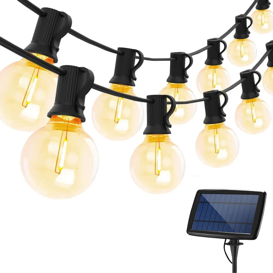 Stellar Lighting Solar Powered Warm White 25 LED Bulbs String Light - 10m