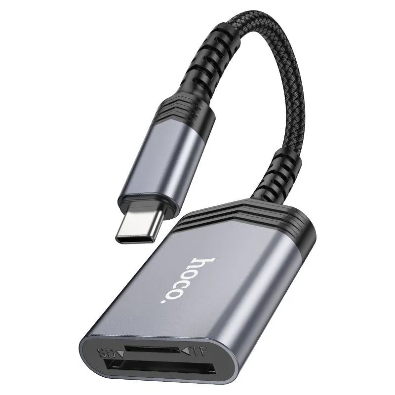 Hoco (UA-25) 2 -in- 1 USB Type-C to SD/TF Card Reader OTG Adapter