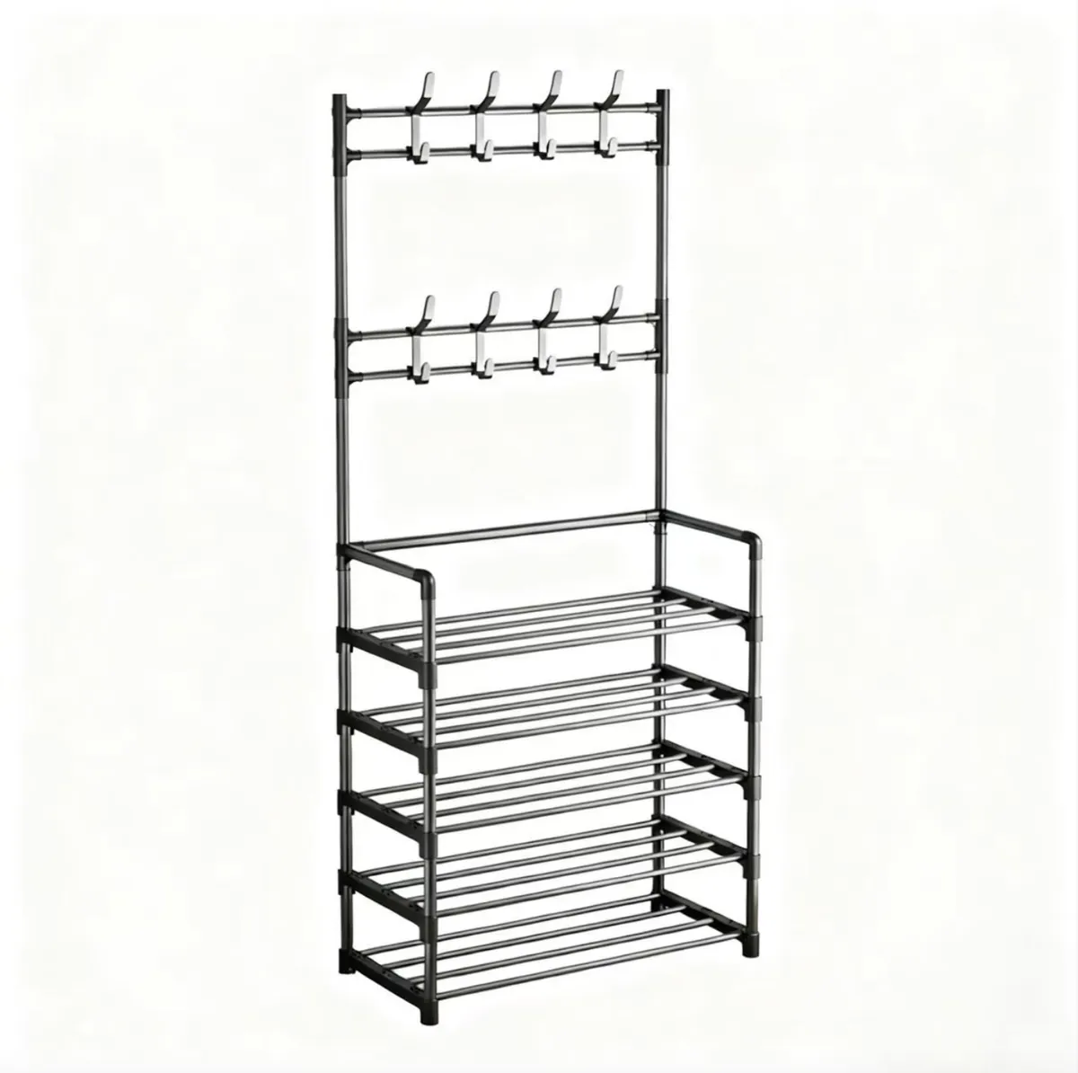 5Layers Clothes Hanger Hat Shoe Rack Floor Standing Livingroom Storage Rack