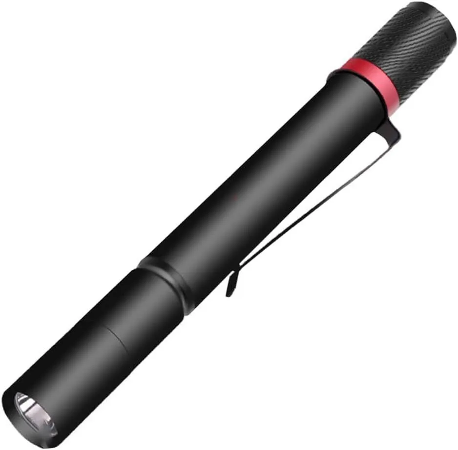 Led Pen Light Mini Flashlight Clip Portable Outdoor Use for Camping Hiking