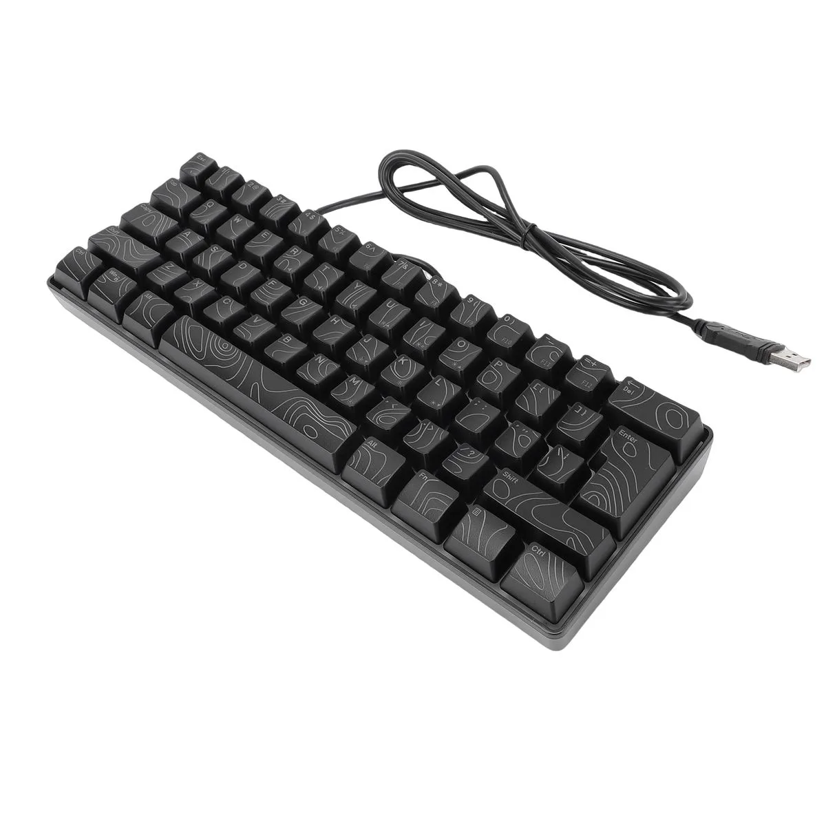 61 Key 60% RGB Mechanical Gaming Keyboard Black Wired