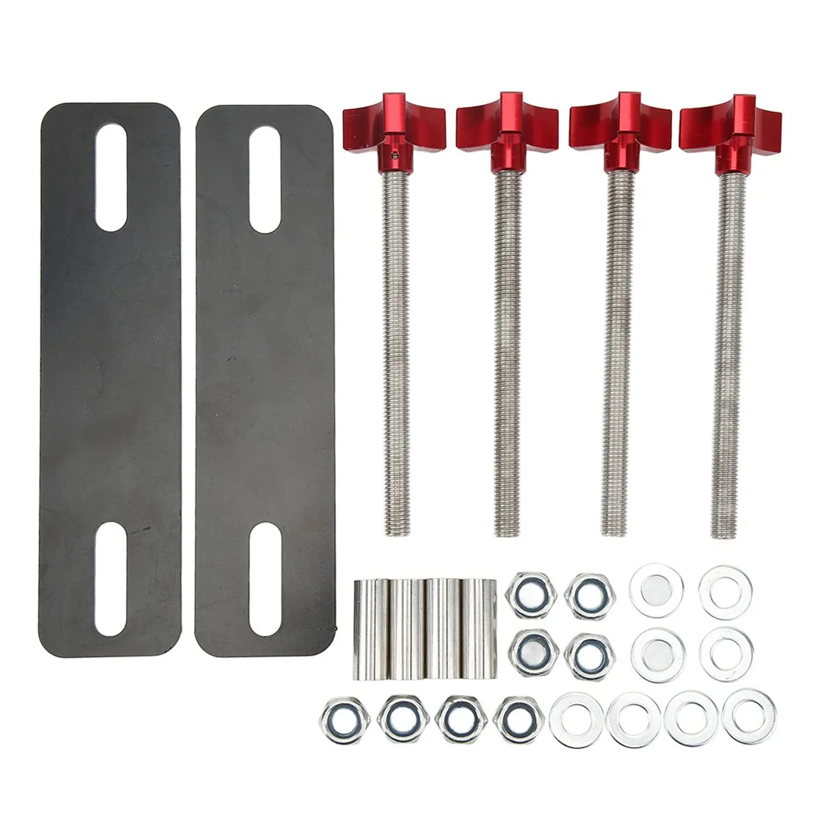 Red Off-Road Recovery Track Mounting Bracket Set