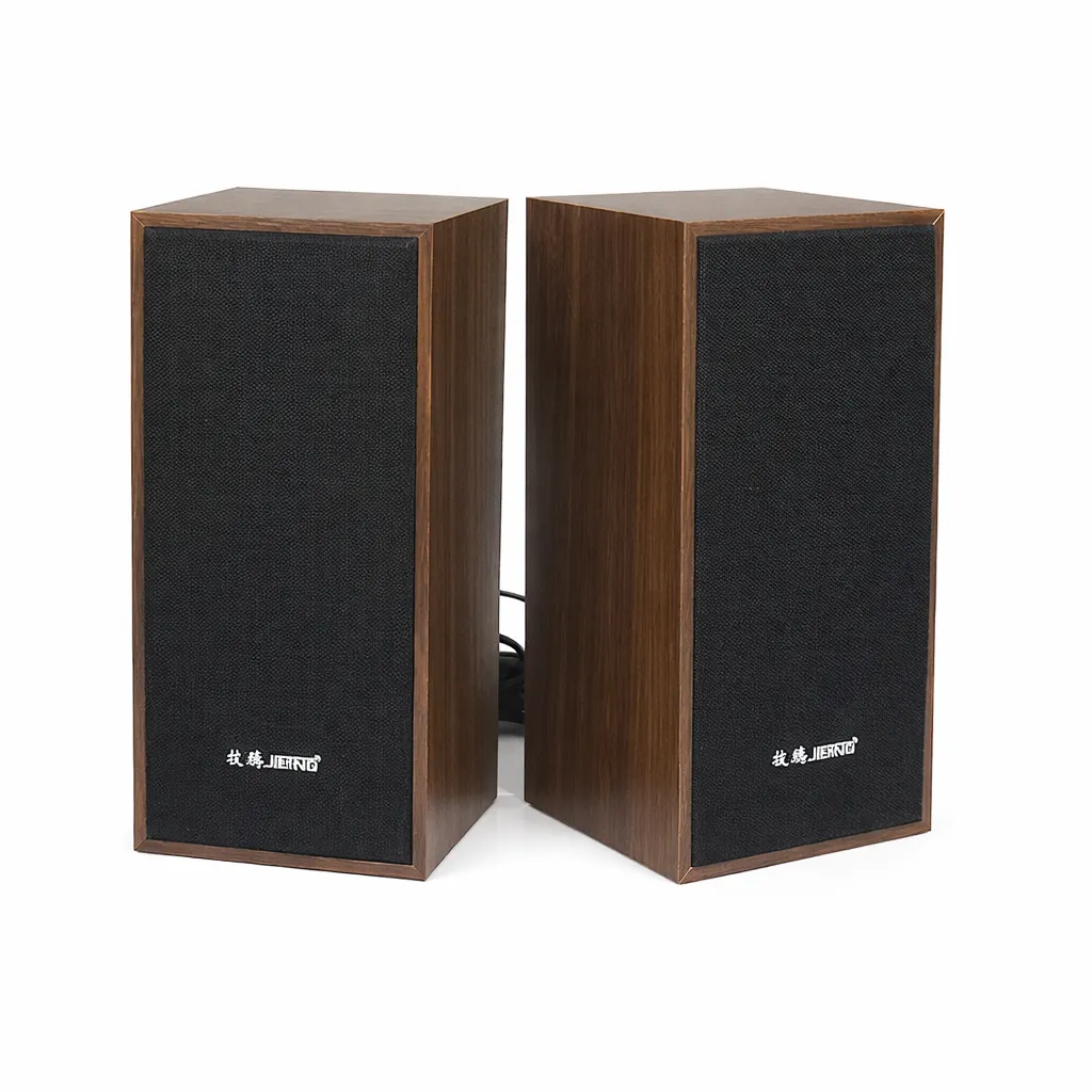 JT047 Desktop Computer Wooden Speakers USB+AUX