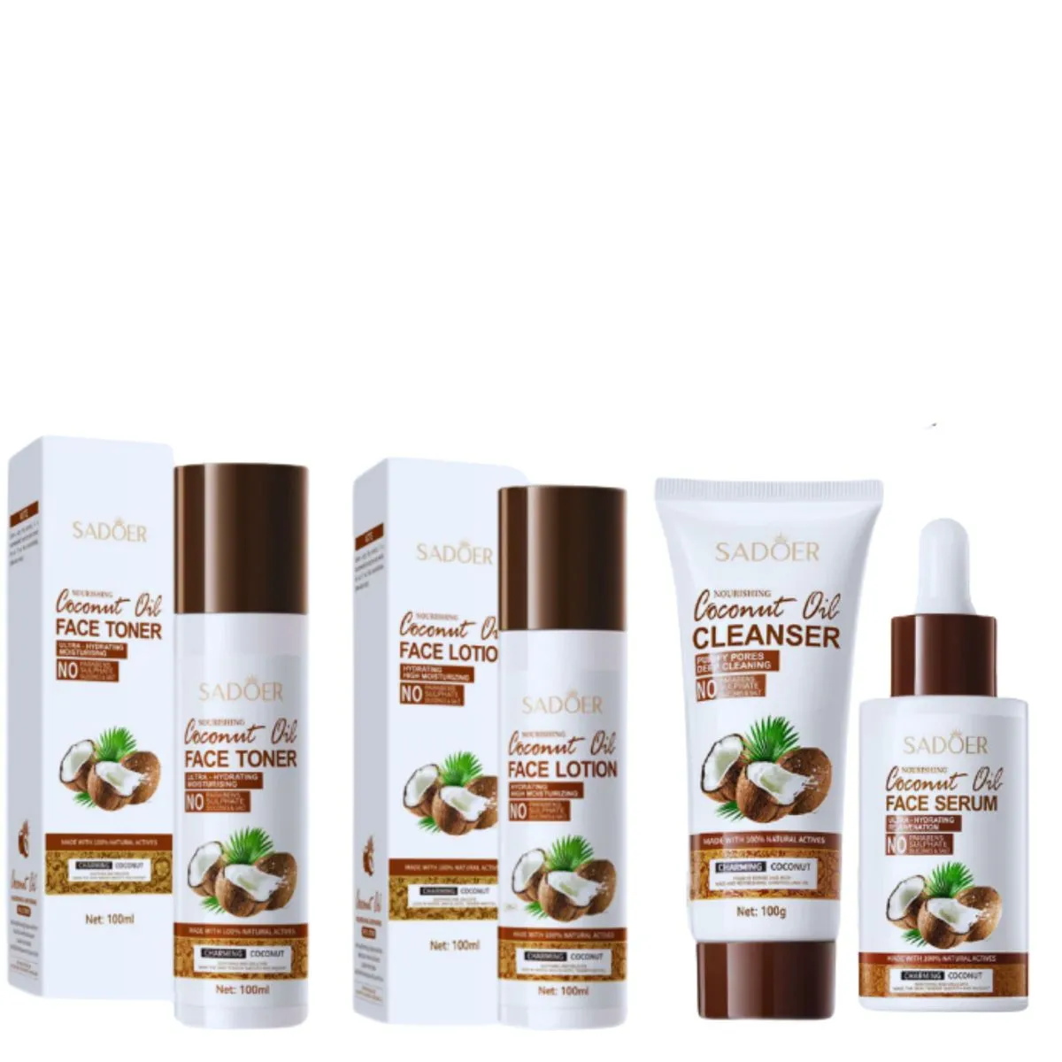 Sadoer coconut oil six piece treatment set