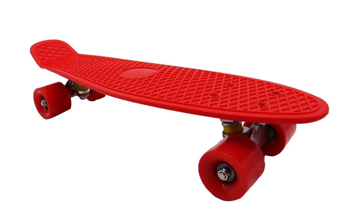 Bright Colour Kid's Skateboard Cruiser - Red
