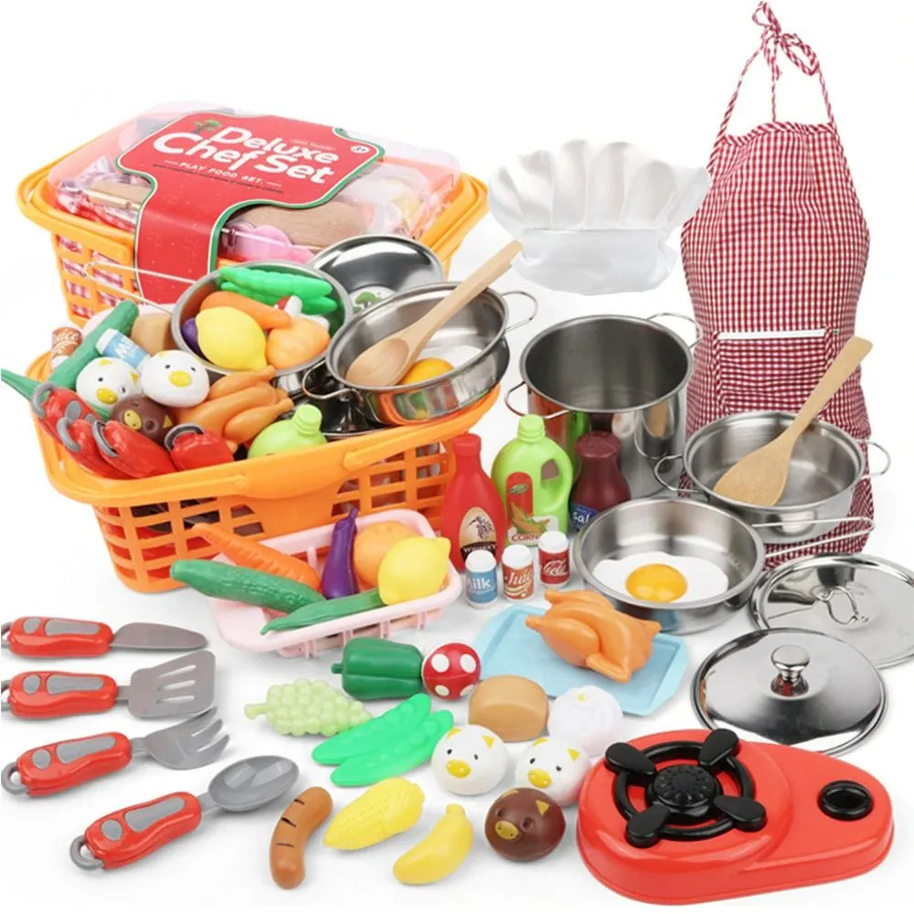 42 Piece Miniature Mini Kitchen and Groceries Food Kids Play Set