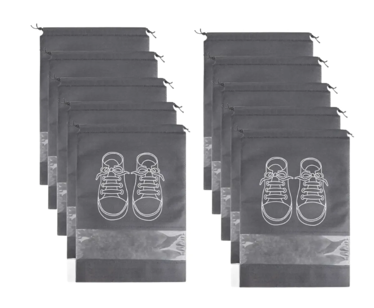 IPSTYLE Shoe Bags With clear Window and Drawstring - 5L+5M