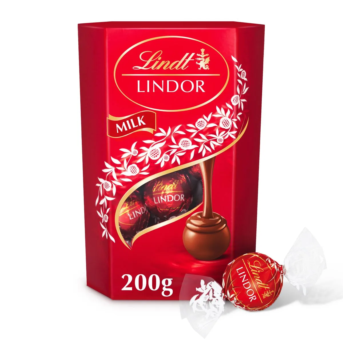 Lindt LINDOR Milk Truffles 200g Box