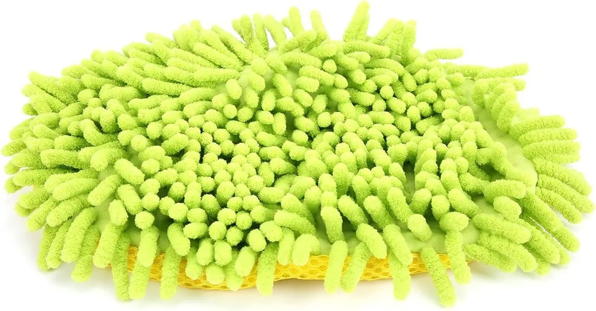 Car Cleaning Brush, Green Chenille, Super Absorbent, Multi - Purpose