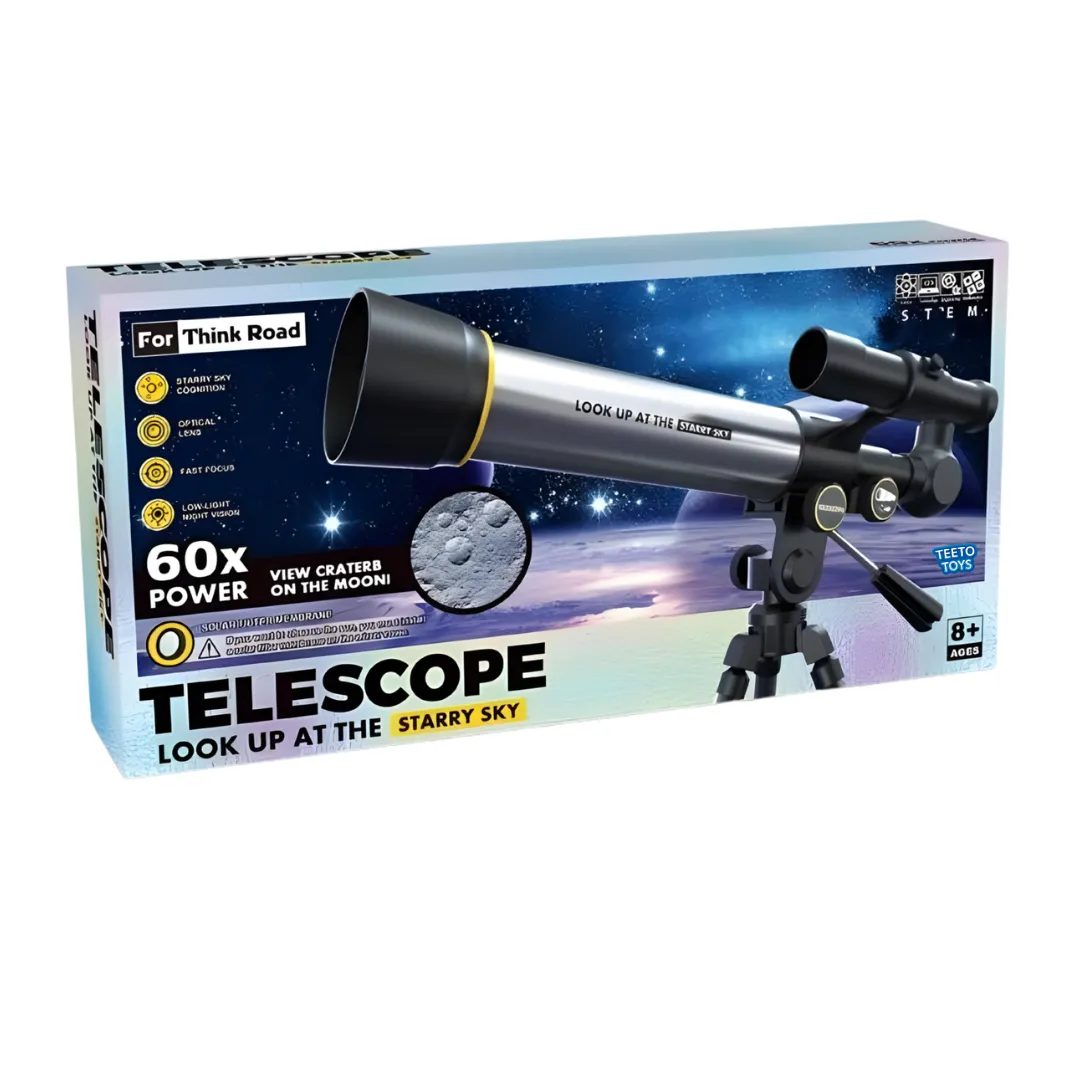 60x Power Telescope with Tripod for Kids- STEM Astronomy Toy for Boys Girls