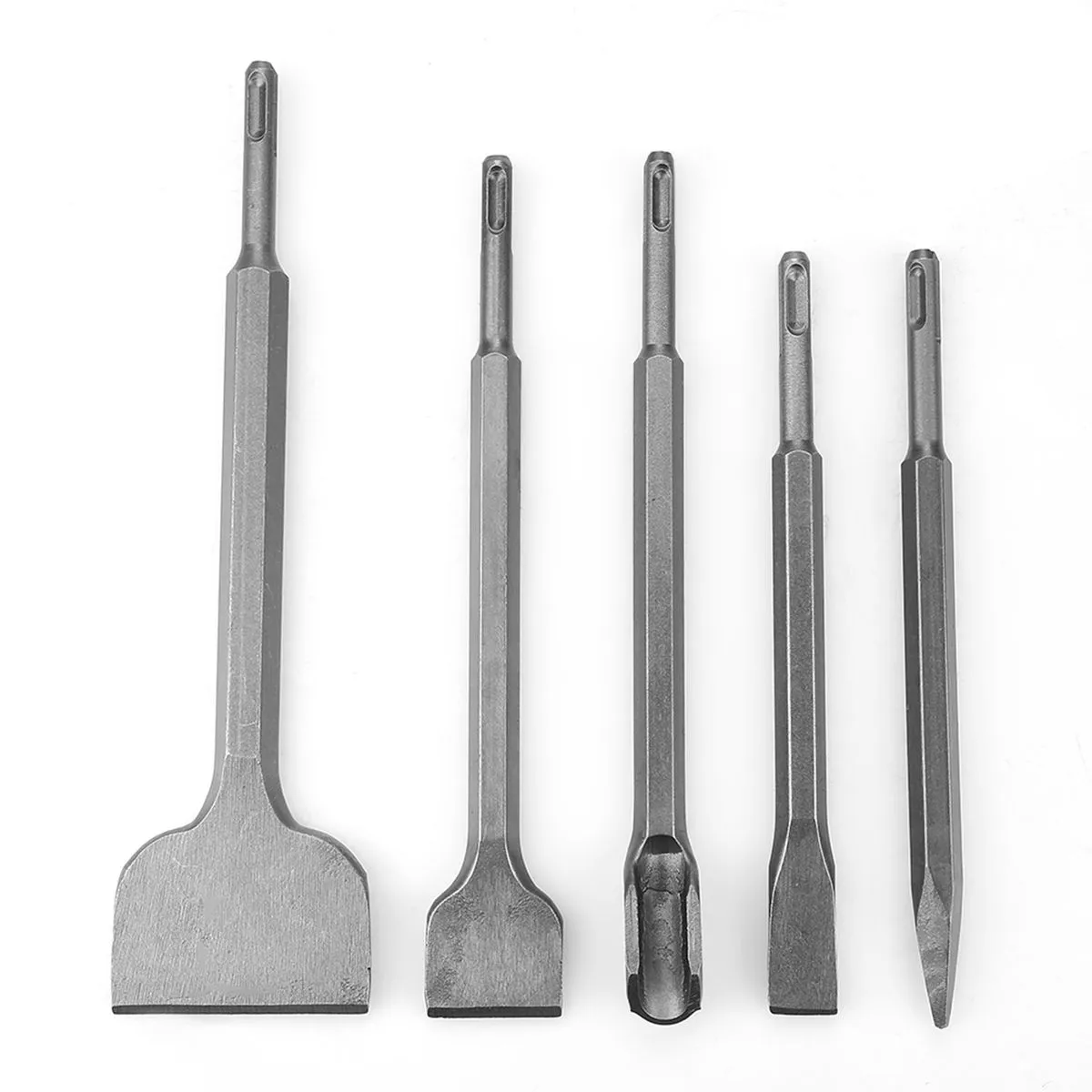 5pcs SDS Plus Chisel Bits Set for Rotary Hammer Drills