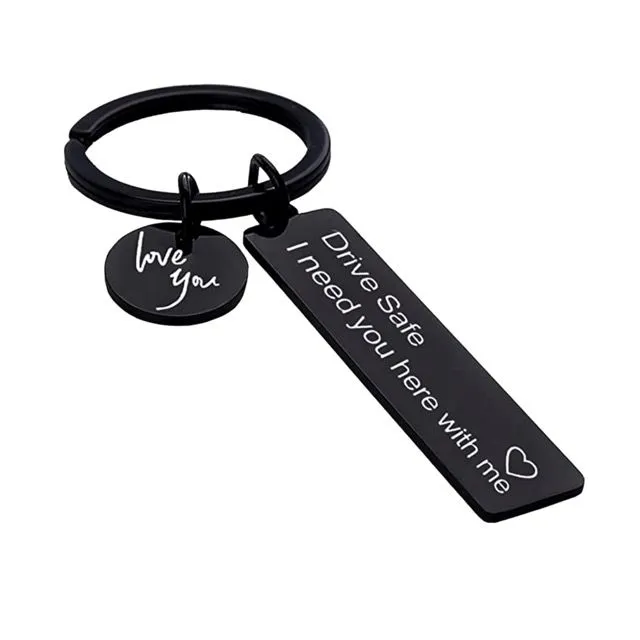 Drive safe keychain for boyfriend Gifts for Husband