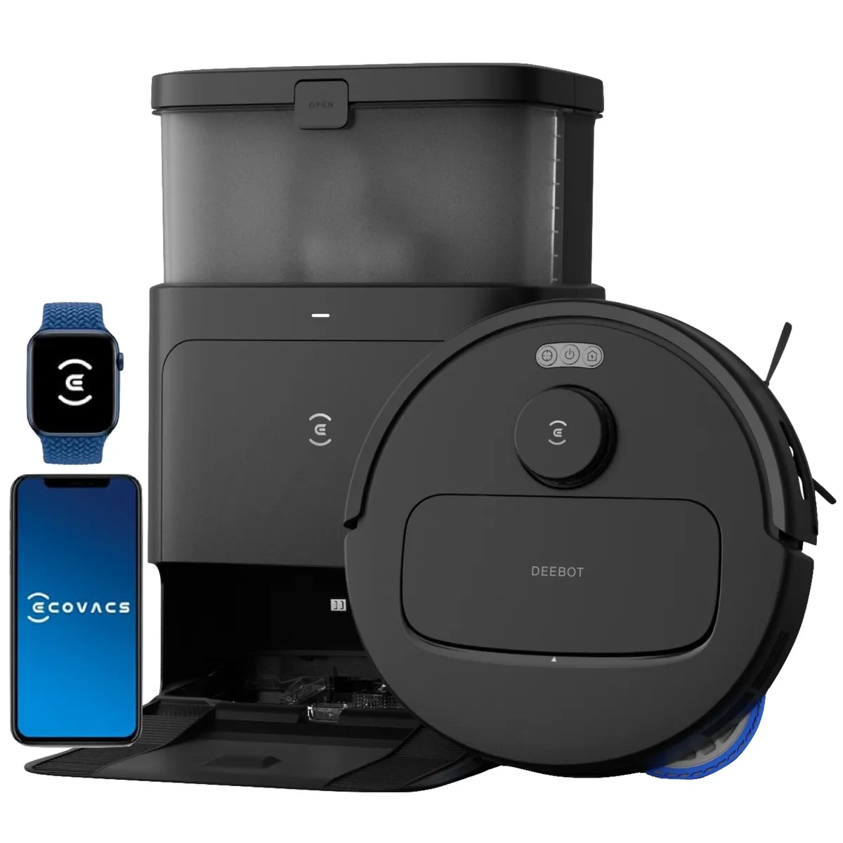 ECOVACS DEEBOT N30 PRO OMNI Robot Vacuum Cleaner - 10 000Pa, 320min Runtime - Black