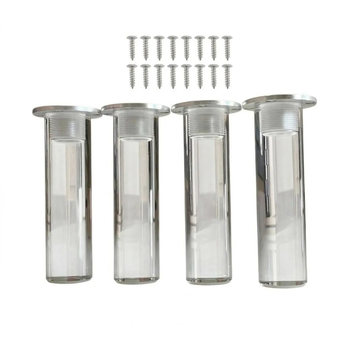 4-Pack Clear Acrylic Furniture Legs for Sofas, Tables & Cabinets