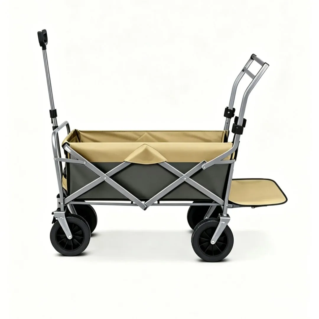Heavy-Duty Expandable Camping Wagon with Flat Fold and All-Terrain Wheels